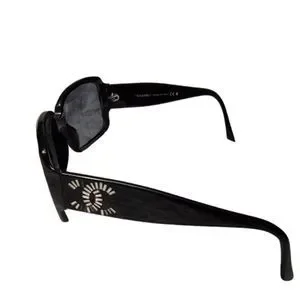 CHANEL Crystal Baguette CC 5114-B Rectangular Sunnies in Black on Black Caviar CHANEL Crystal Baguette CC 5114-B Rectangular | Mercari main image 4
